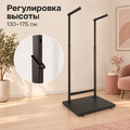 Вешалка-стойка напольная двойная DOPPIO-TACCOLA-LUX-NERO "LOFT" Г-образная