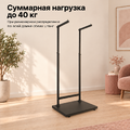 Вешалка-стойка напольная двойная DOPPIO-TACCOLA-LUX-NERO "LOFT" Г-образная