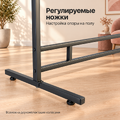 Рейл для одежды CARINO-US900 усиленный в стиле Лофт с круглой штангой, черная